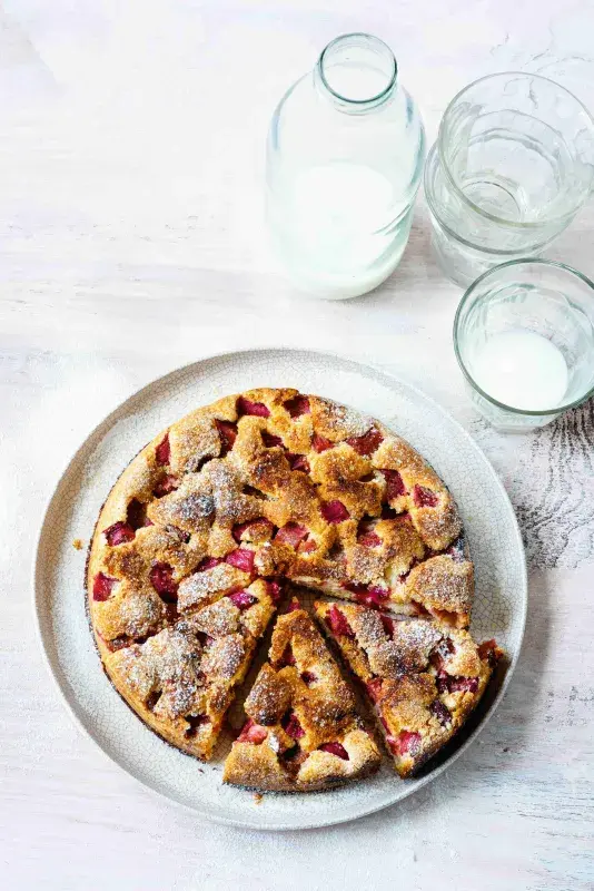 Rychlý koláč s rebarborou