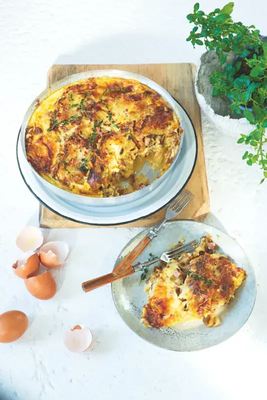 Slaný nákyp z mazance