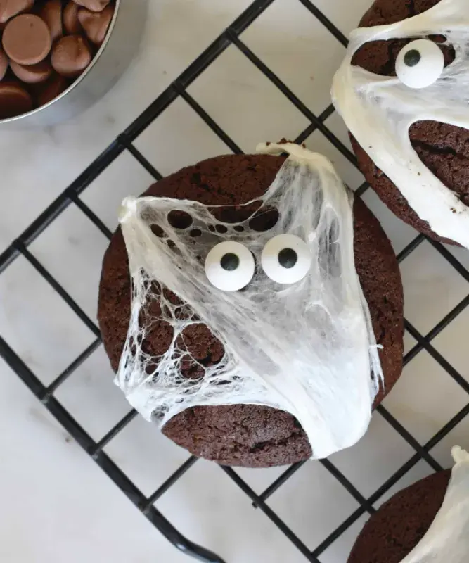 Čokoládové sušenky s pavučinou