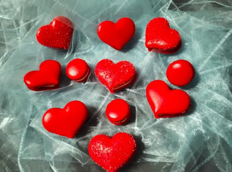 Valentýnské makronky od Ivči