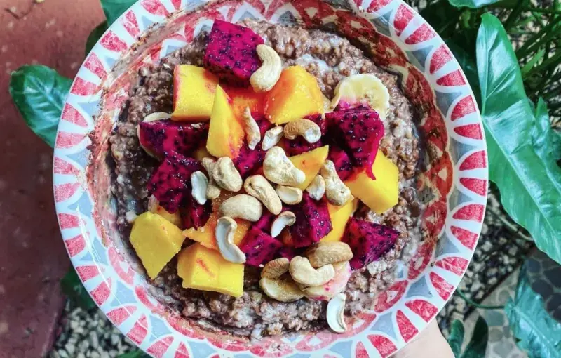 Vločková kaše s mangem