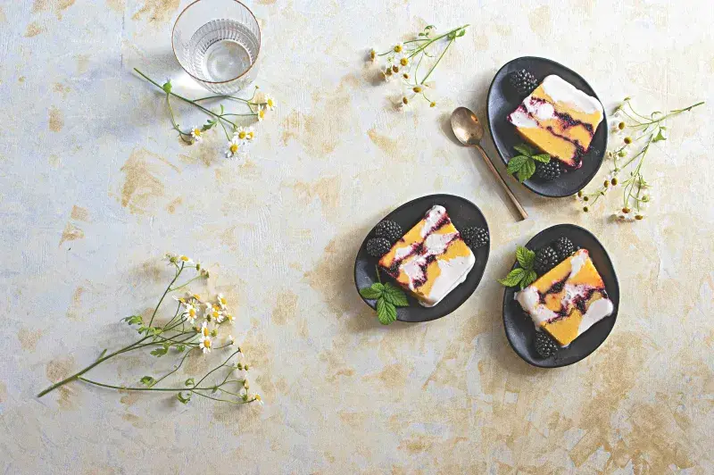 Tříbarevné zmrzlinové řezy