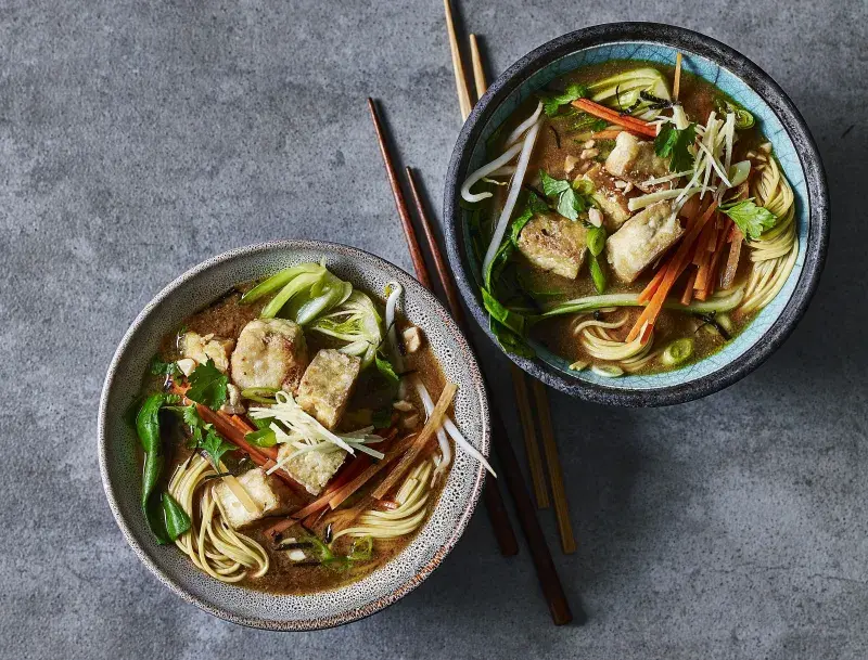 Veganský ramen s houbami