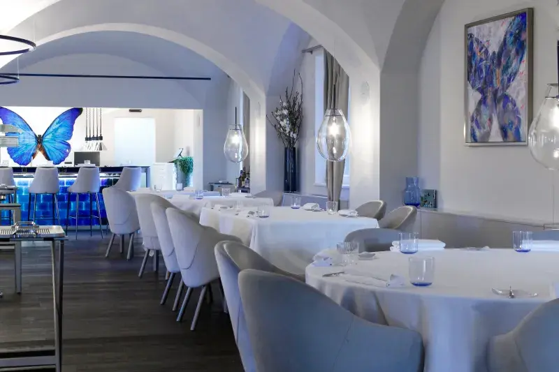 Restaurace Papilio má nádherný design, kterému dominují motýli