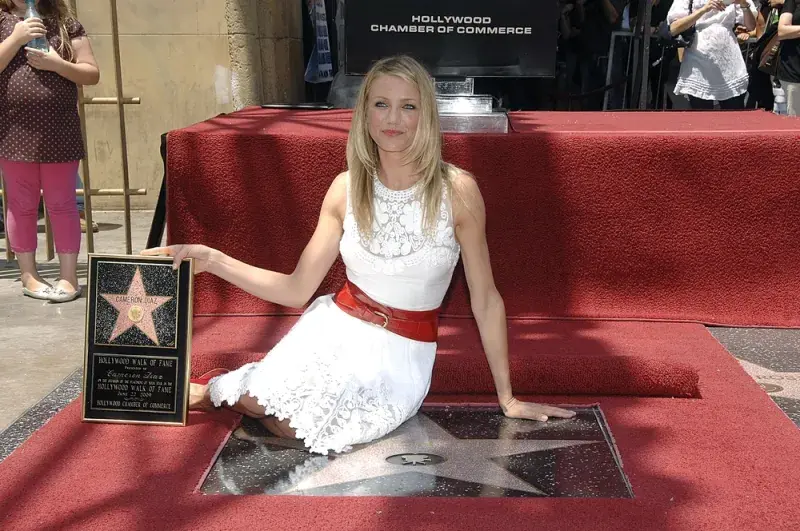 Cameron Diaz při přidávání její hvězdy na hollywoodský chodník slávy v roce 2009