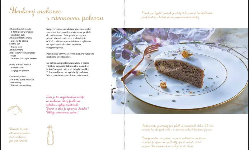 Hrnkový makovec s citronovou polevou podle Kamily Nývltové