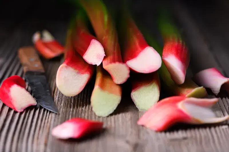 Při nákupu rebarbory vybírejte stonky s co nejčerstvějším řezem, jakmile jsou stonky pružné a měkké, neberte je