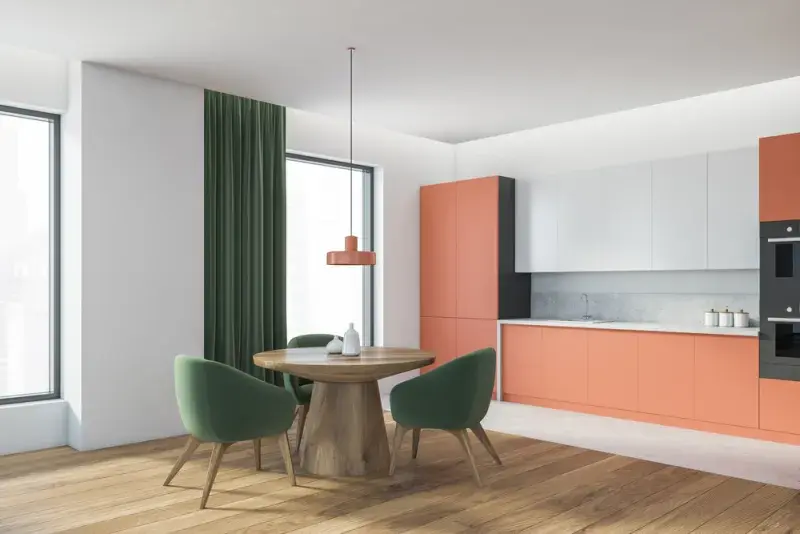 Peach fuzz kuchyňská linka