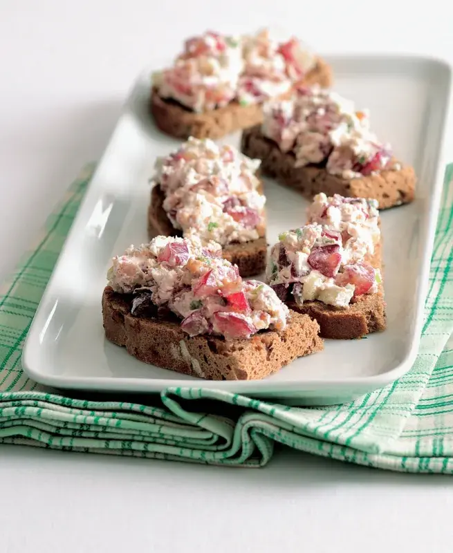 Tvarohová pomazánka se sýrem s modrou plísní