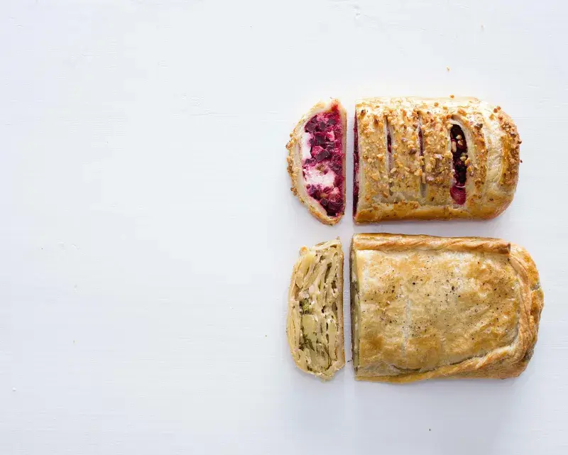 Řepový závin s kozím sýrem