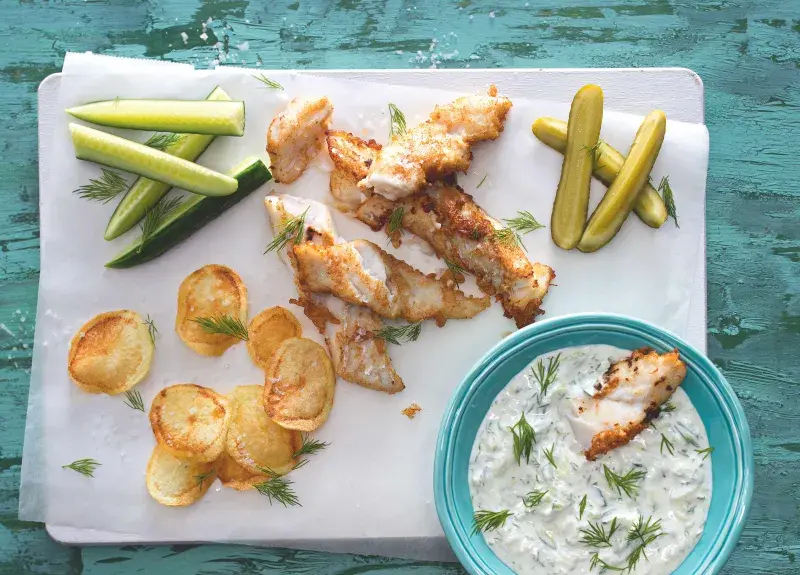 Fish & chips s tzatziki