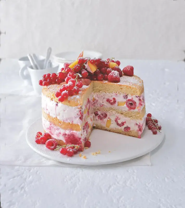 Zmrzlinový dort s ovocem