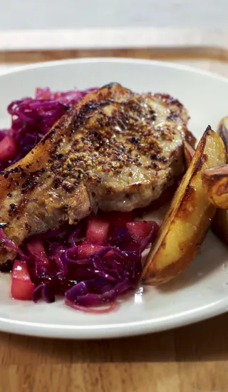 Kotlety s červeným zelím