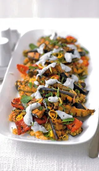 Grilovaná zelenina a bulgur