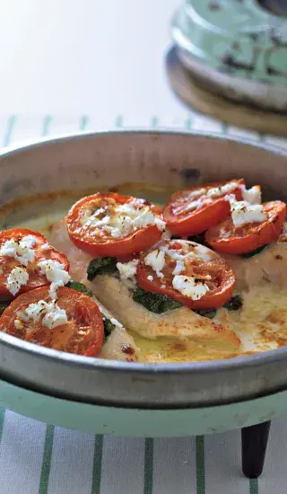 Smetanové kuře s rajčaty