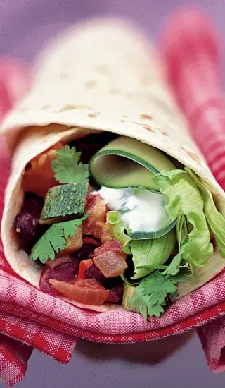 Mexické závitky s fazolemi