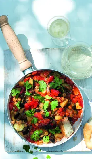 Pečená letní zelenina s cizrnou