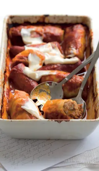 Plněné zelné listy