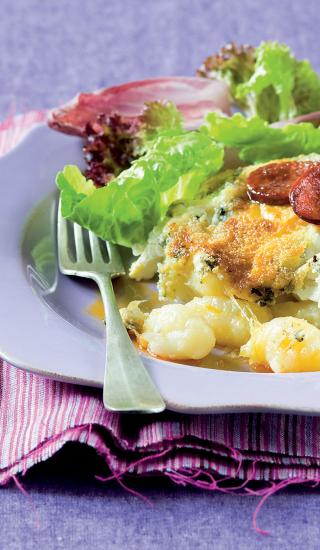 Zapékané gnocchi se čtyřmi sýry