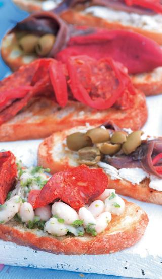 Bruschetty na grilu