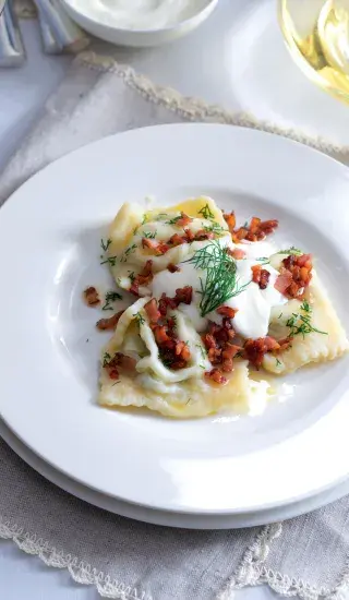 Pltnické pirohy s brynzou a koprem