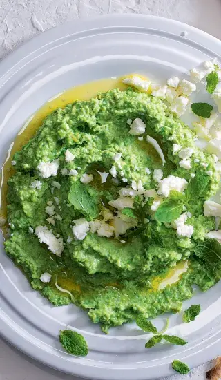 Hráškový dip s fetou 