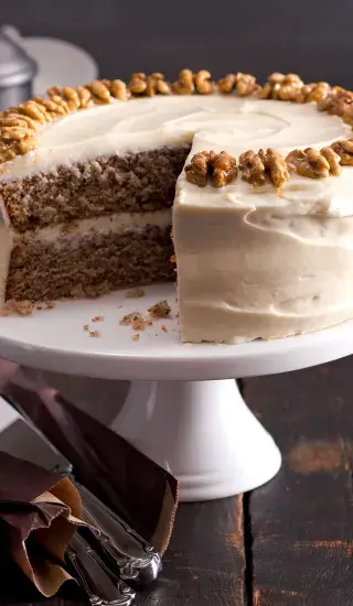 Ořechový dort s javorovým sirupem