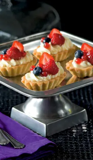 Ovocné košíčky s pudinkem