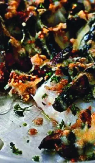 Rybí kousky s houbami