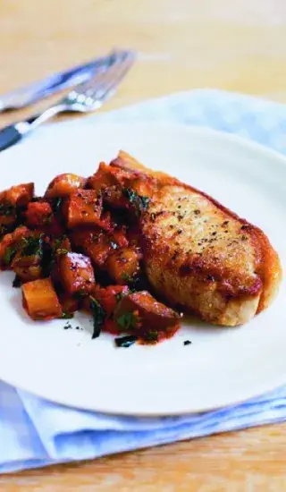 Vepřové kotlety na lilku