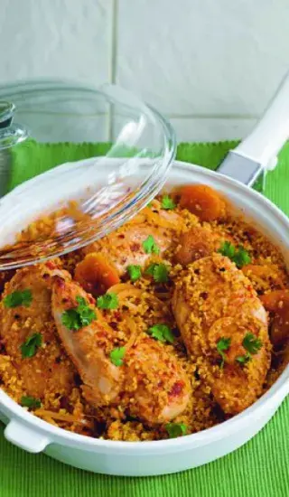 Harissové kuře s bulgurem