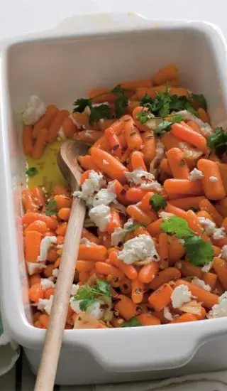 Pečená karotka s kozím sýrem