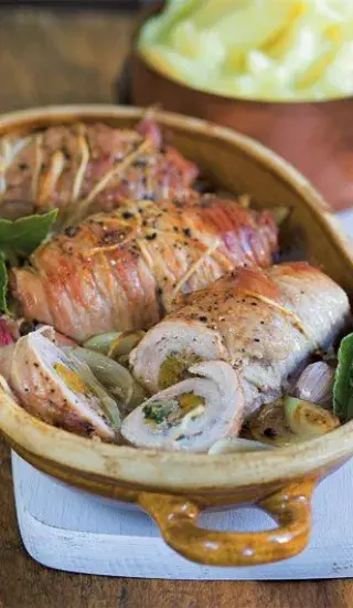 Vepřové závitky s ořechy