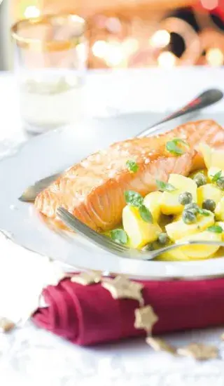 Losos na citrusech s voňavými bramborami