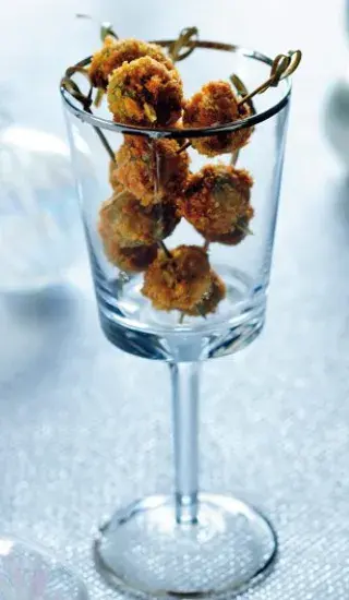 Smažené plněné olivy