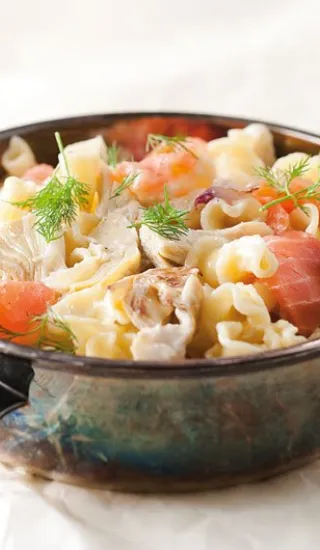 Fiorelli s lososem a artyčoky