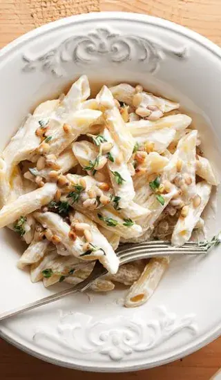 Penne rigate s kozím sýrem