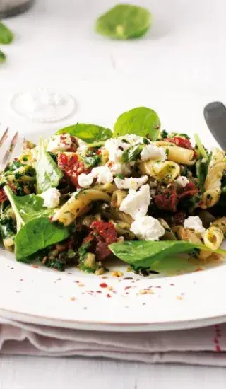 Penne ricce se špenátem