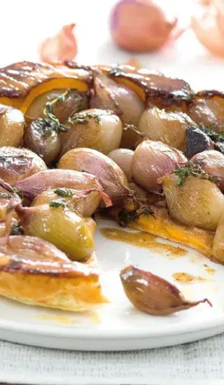Šalotkový tarte Tatin