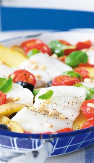 Halibut po italsku