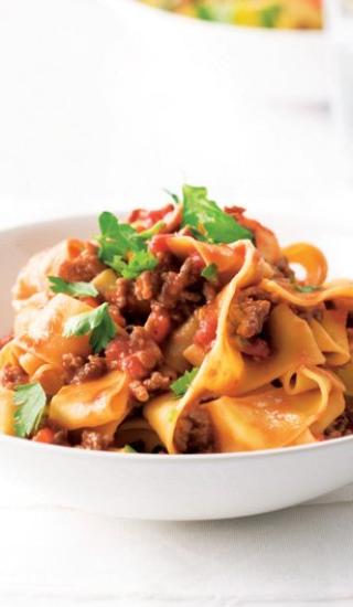 Pappardelle s hovězím a tyrolským špekem