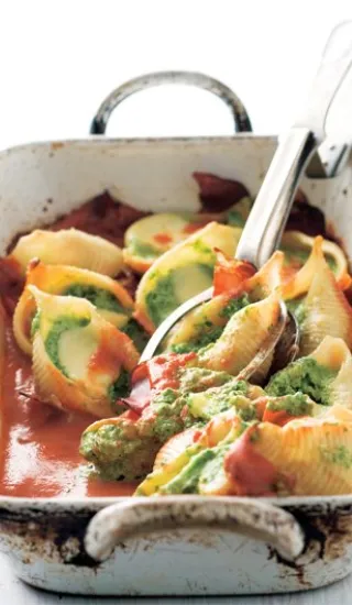 Conchiglioni se špenátem