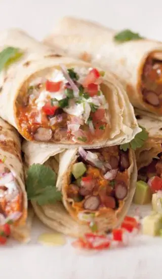 Tortilla s pikantními fazolemi