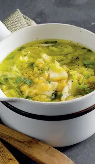 Pórková polévka s pastinákem