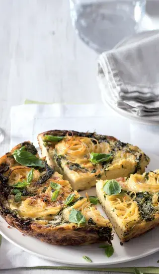 Špagety zapečené s rukolou