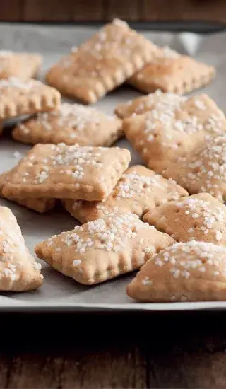 Špaldové krekry z vinného těsta