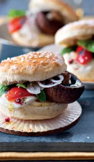 Miniburgery s žampiony