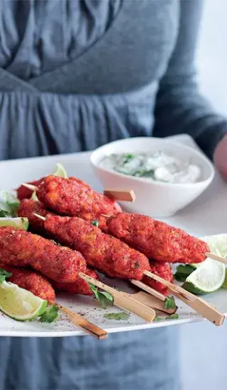 Rybí satay s tandoori masala