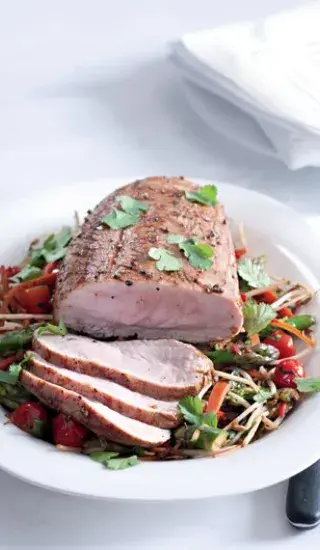 Glazovaný telecí hřbet se zeleninou