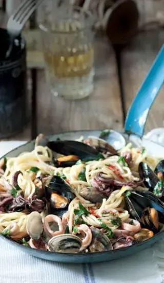 Těstoviny s plody moře